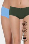Zivame Girls Anti-Microbial Medium Rise Full Coverage Hipster Panty (Pack of 2) - Multicolor — thumbnail 1